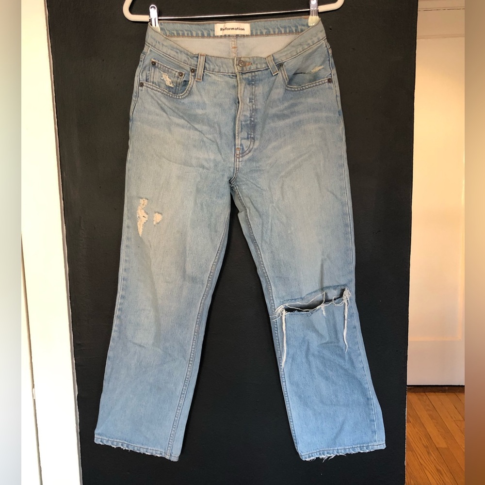 Wide Leg Distressed Jean